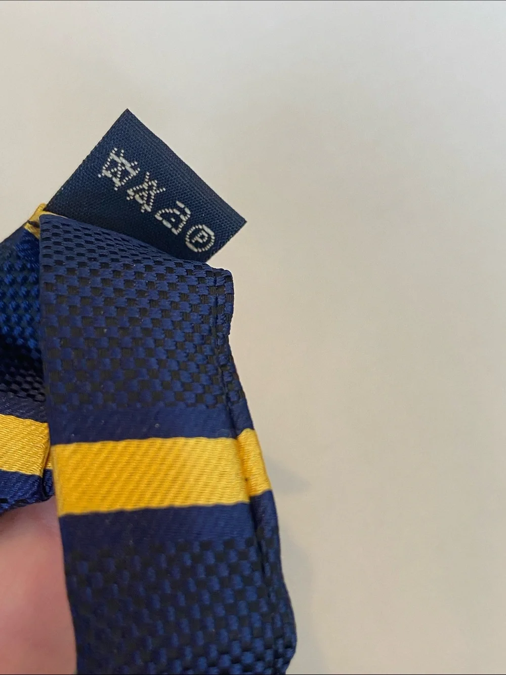 NEW in box Hisdern handmade stripe formal bow tie